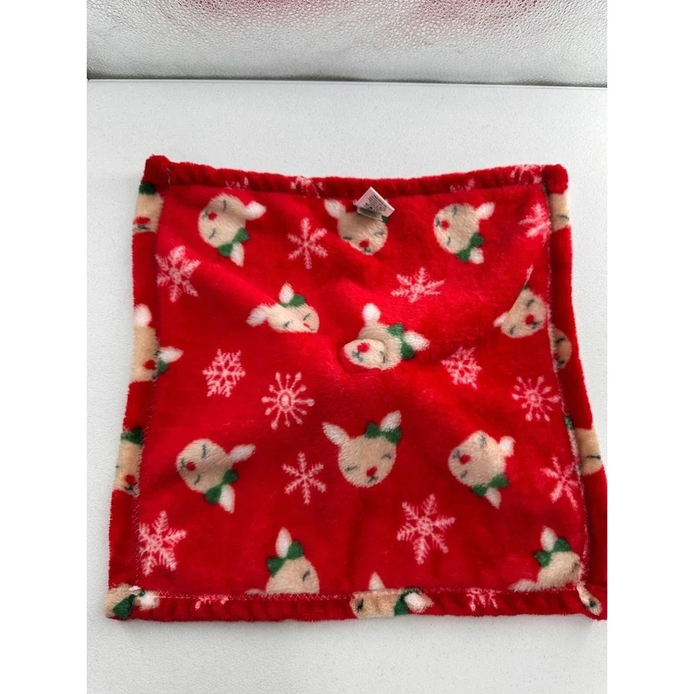 HB Rudolph Red Plush Baby Lovey Security Blanket Reindeer 14